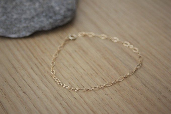 Bracelet en or Gold Filled chaine maille figaro