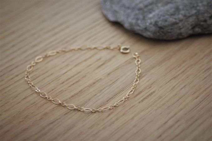 Bracelet en or Gold Filled chaine maille figaro