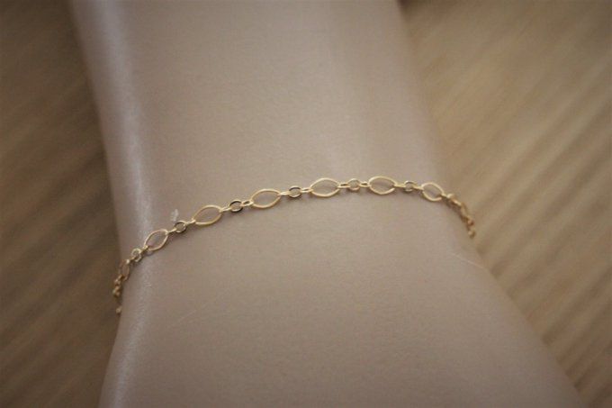 Bracelet en or Gold Filled chaine maille figaro