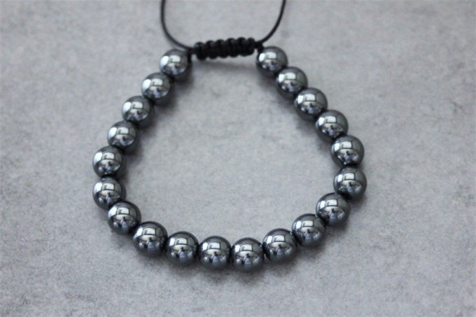 Bracelet perles hématite