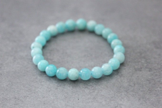 Bracelet perles amazonite