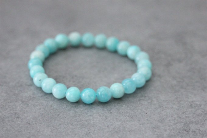 Bracelet perles amazonite
