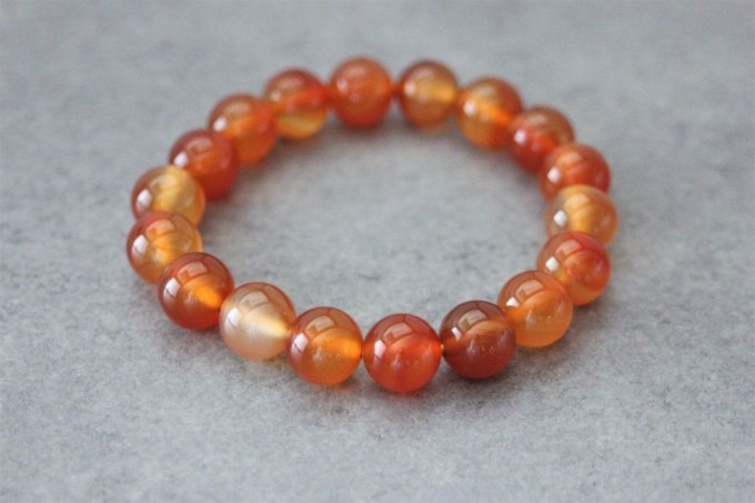 Bracelet perles cornaline