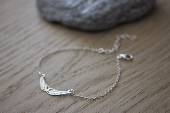 Bracelet argent ailes d'ange