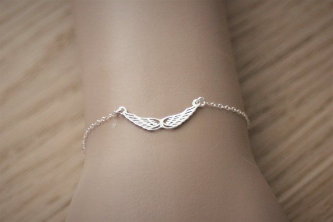 Bracelet argent ailes d'ange