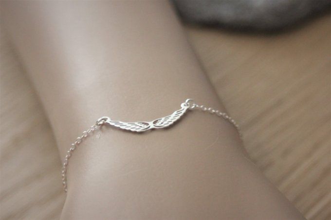 Bracelet argent ailes d'ange