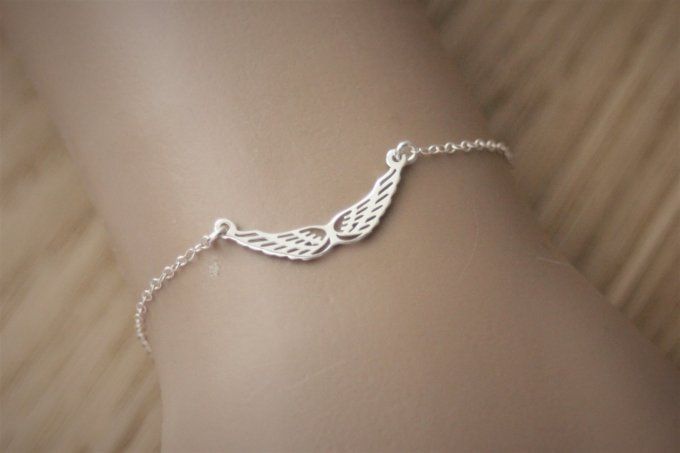 Bracelet argent ailes d'ange