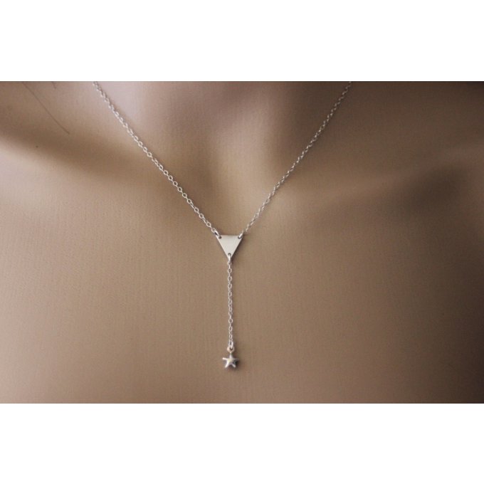 collier triangle en argent