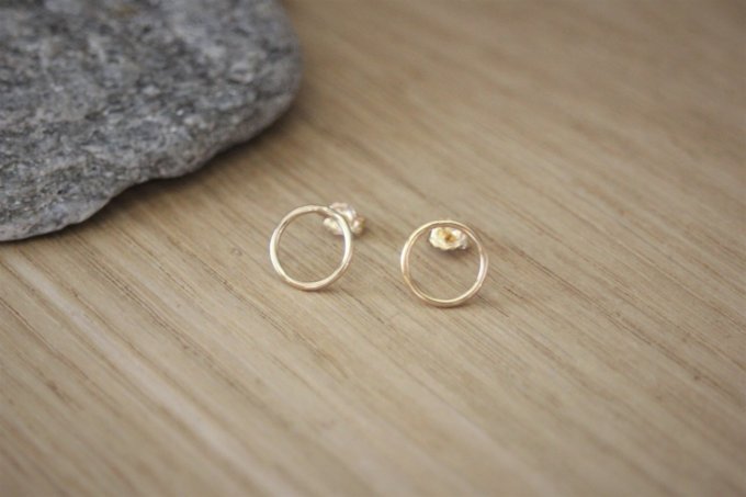 Boucles d'oreilles anneaux en or gold filled