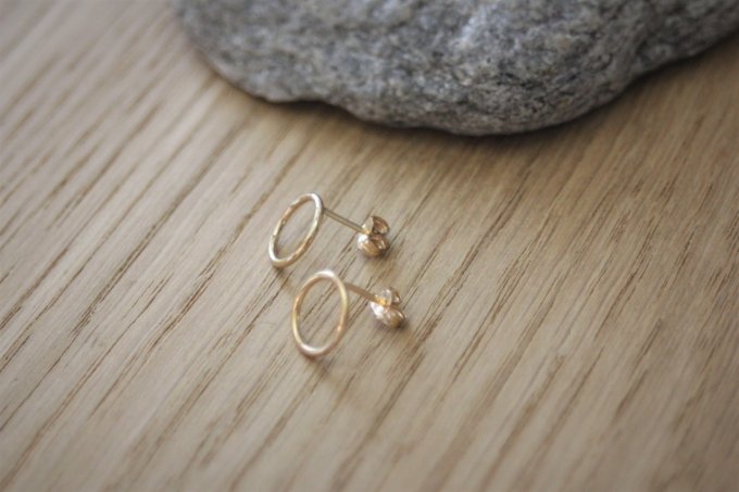 Boucles d'oreilles anneaux en or gold filled