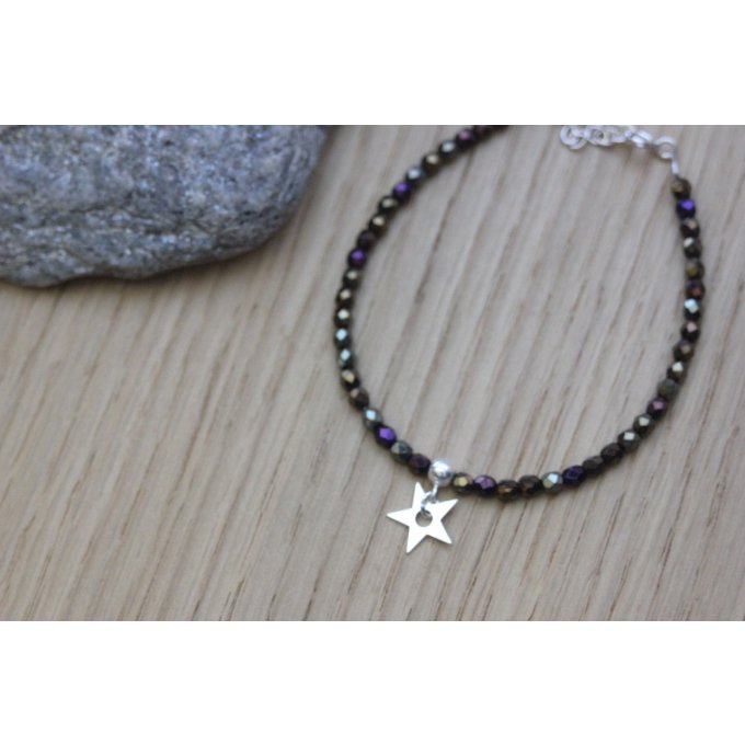 bracelet étoile en argent massif