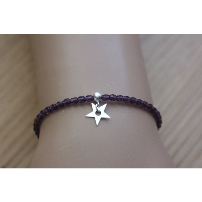 bracelet étoile en argent