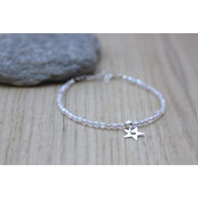 bracelet minimaliste étoile argent