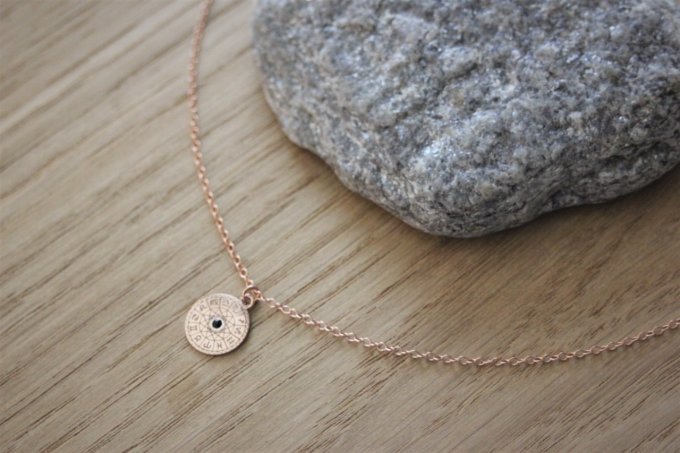 Collier or rose pendentif horoscope signes du zodiaque