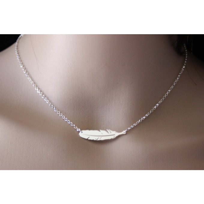 collier ethnique en argent massif