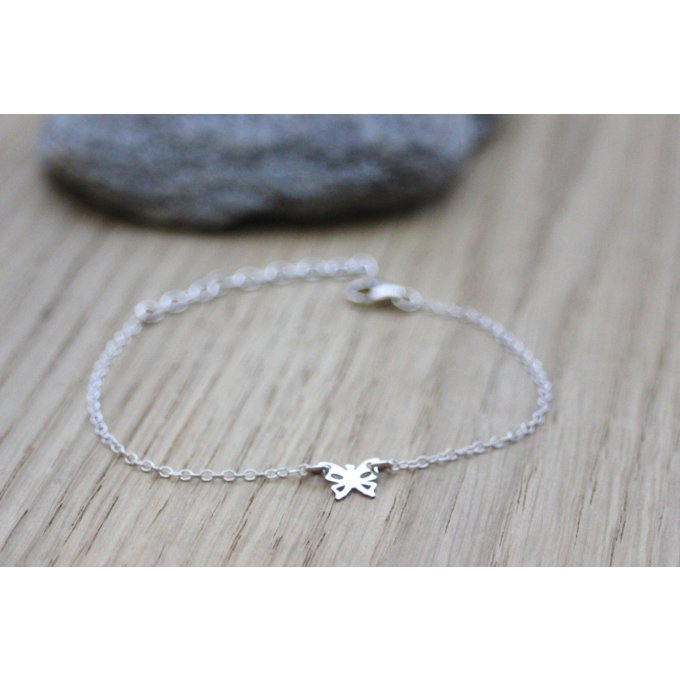 bracelet papillon en argent massif