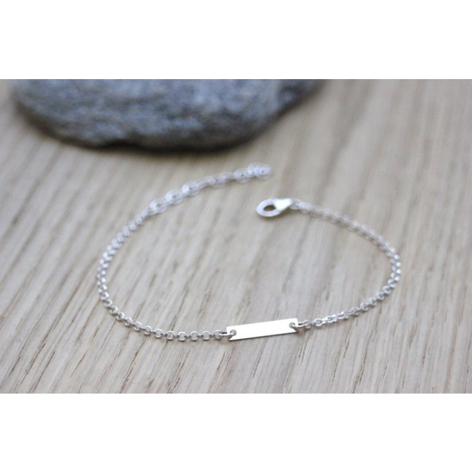 bracelet médaille en argent