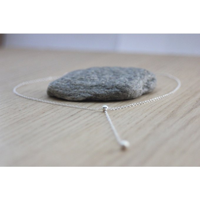 collier lasso en argent massif