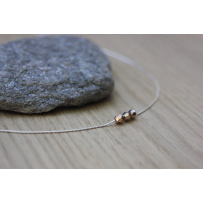 collier fin en argent et swarovski