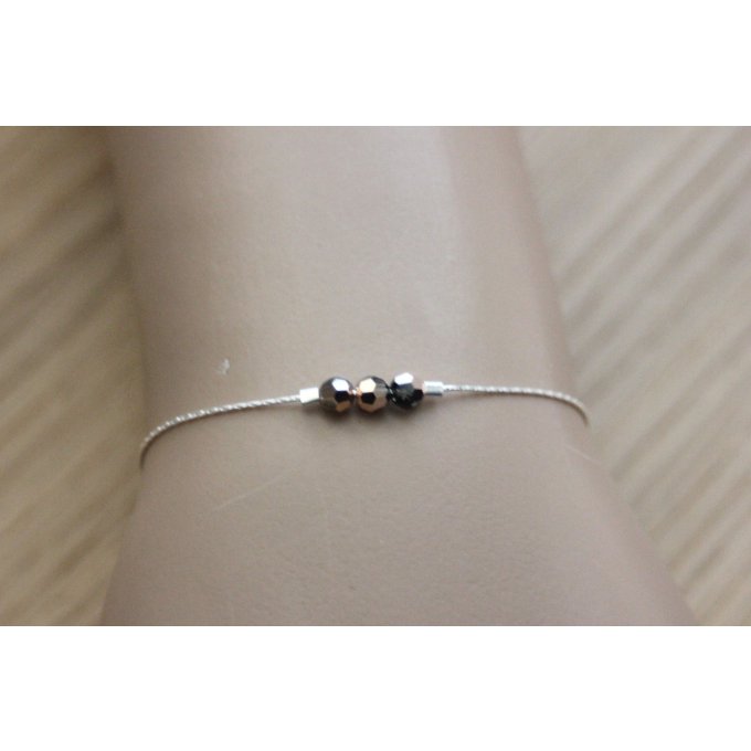 bracelet fin en argent et swarovski