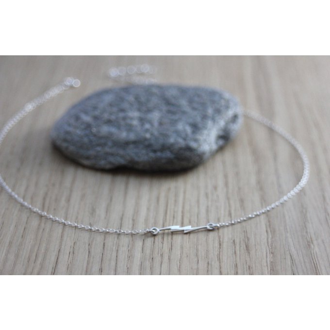 collier minimaliste argent massif 