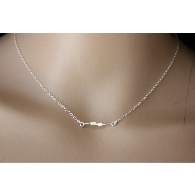 collier éclair en argent