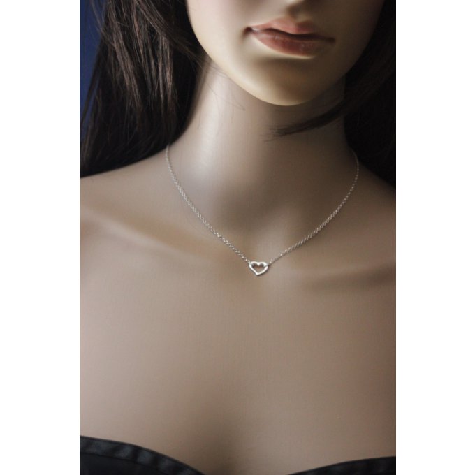 collier pendentif coeur argent