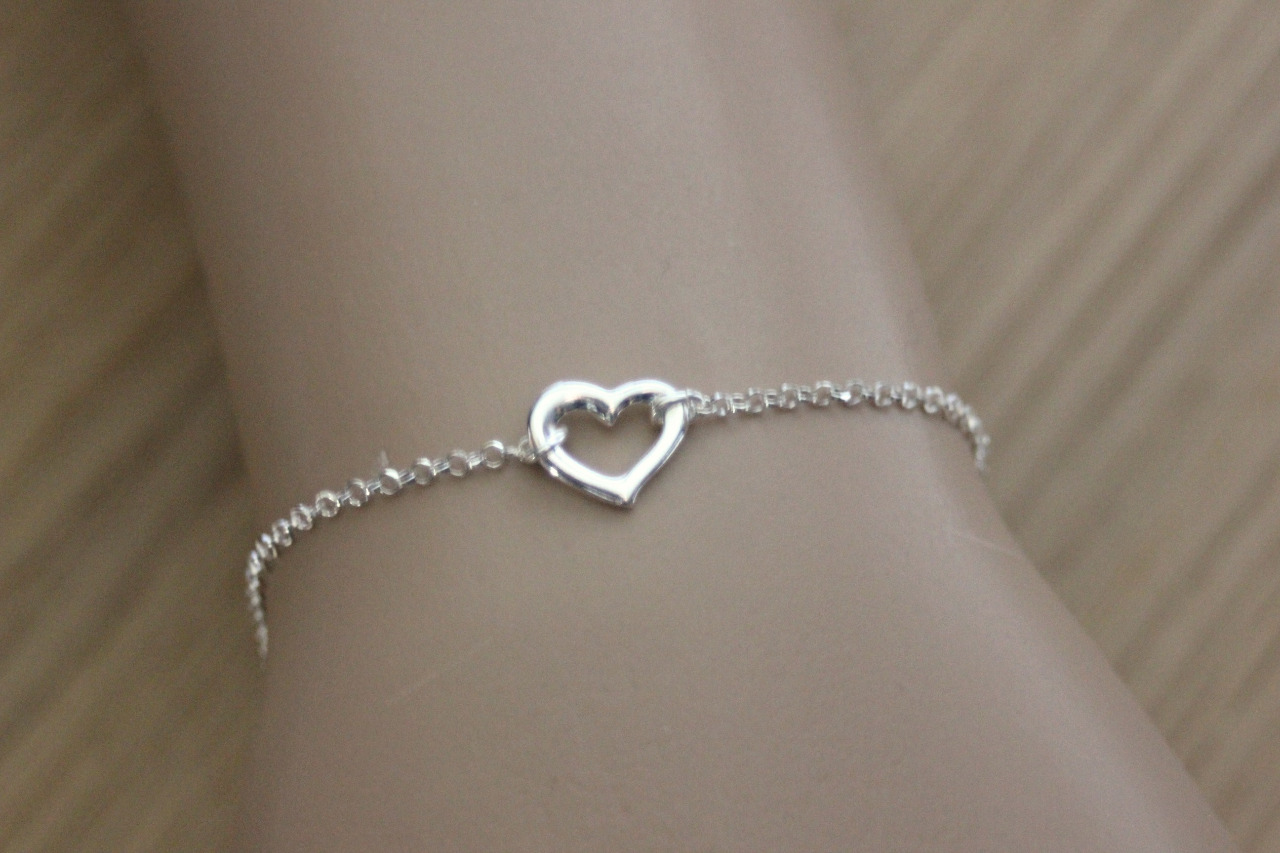 Bracelet coeur oxyde