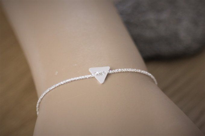 Bracelet argent massif petit triangle