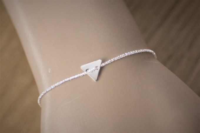 Bracelet argent massif petit triangle