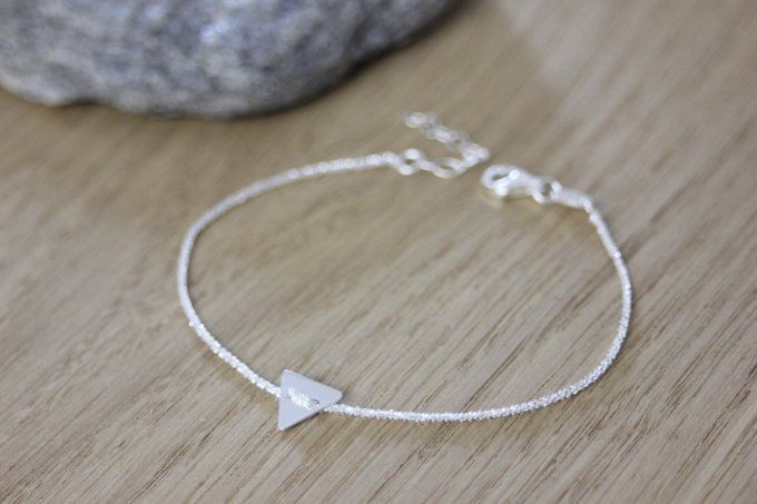 Bracelet argent massif petit triangle