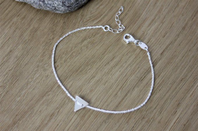 Bracelet argent massif petit triangle