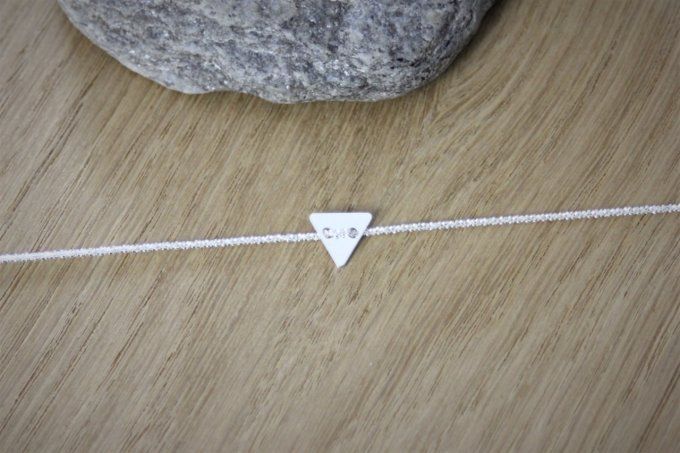 Bracelet argent massif petit triangle