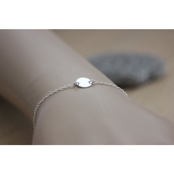 bracelet médaille argent