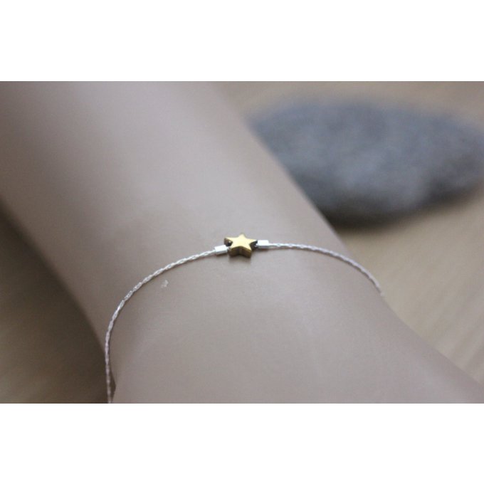 bracelet argent breloque étoile