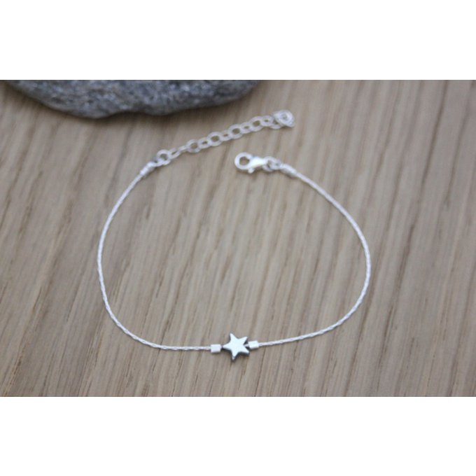 bracelet étoile argentée