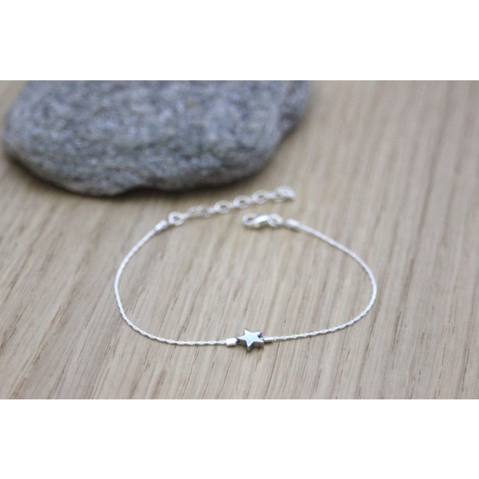 bracelet étoile argent