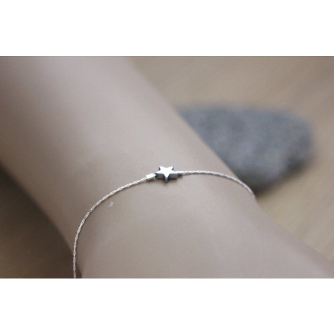 bracelet argent breloque étoile