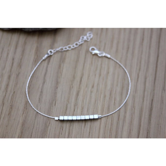 bracelet géométrique en argent