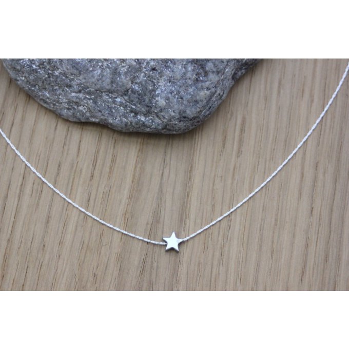 collier fin en argent pendentif étoile