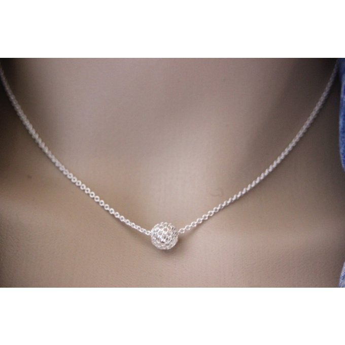 collier ras de cou argent