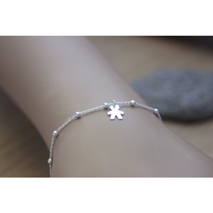 bracelet breloque fille en argent