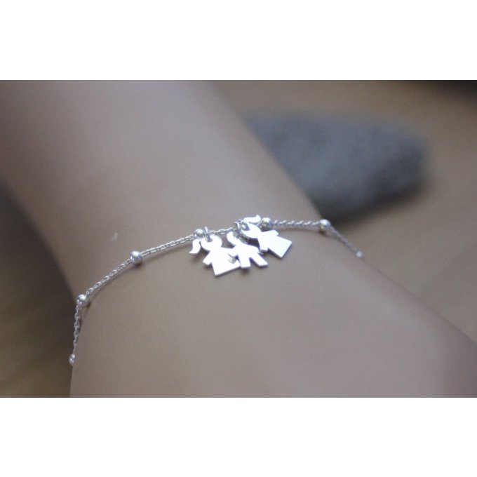 bracelet breloques enfants en argent