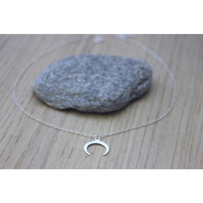 collier corne en argent