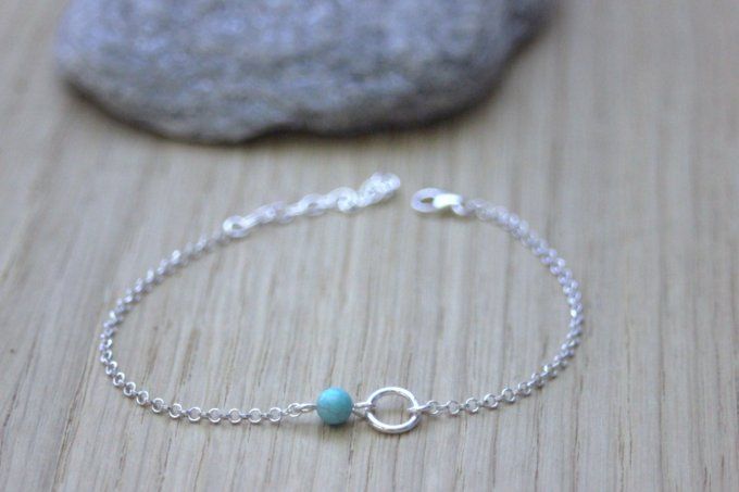 Ensemble de 3 bracelets en argent massif fleur de lotus mandala, turquoise 