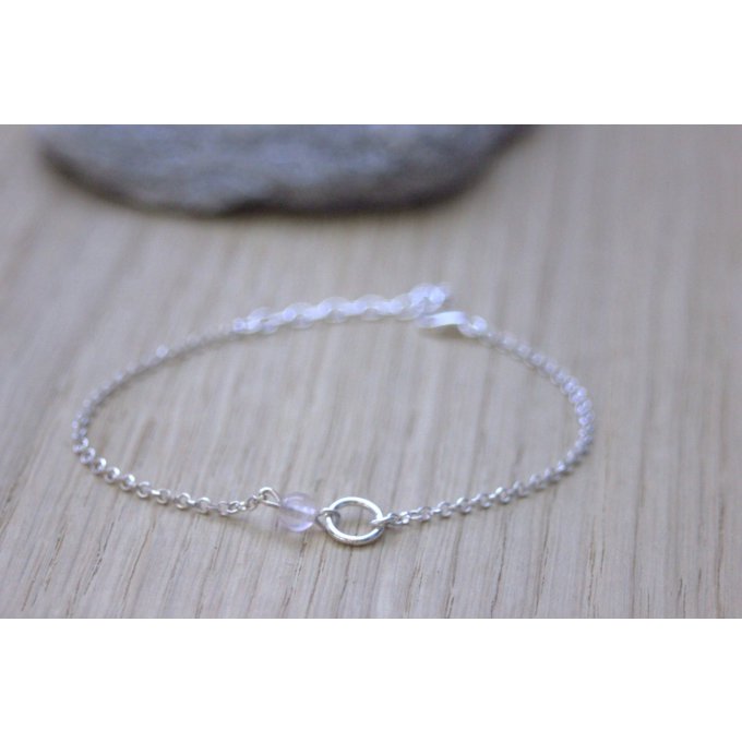 bracelet argent massif et pierres gemmes