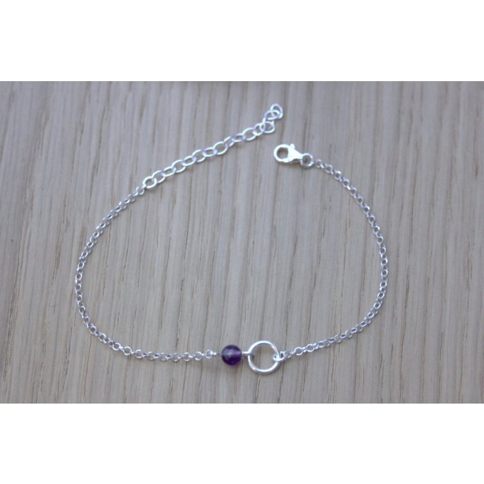 bracelet perle améthyste