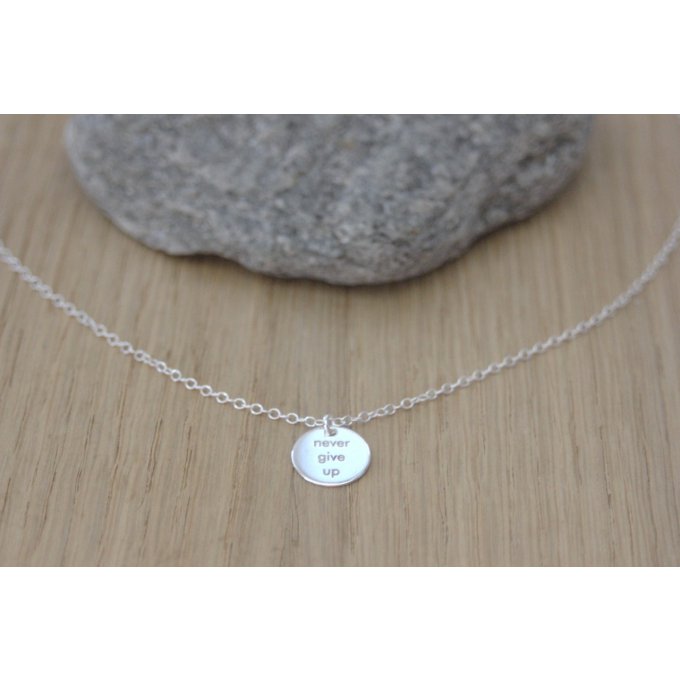 collier à message en argent