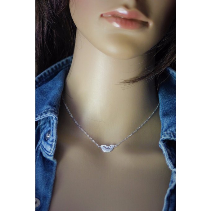 collier fin en argent fruit