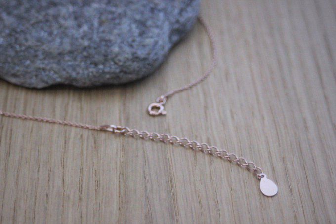 Collier or rose pendentif mini étoile avec strass swarovski